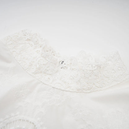 Raphaelle Lace-Trim Cut-Out Cropped Top & Trousers Matching Set