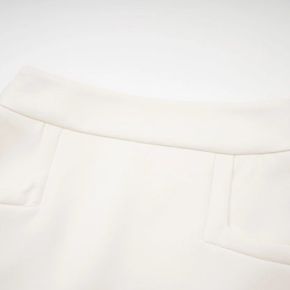 Caitlin White Faux-Fur Jacket & Skirt Matching Set