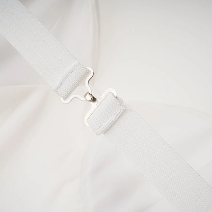 Laure White Bustier Off-Shoulder Mini Dress