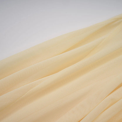 Josiane Yellow Off-Shoulder Sheer Tulle Maxi Dress