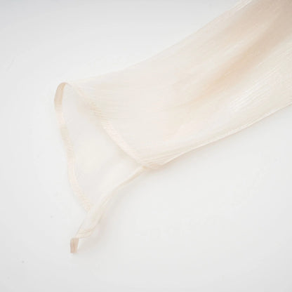 Eugenie Neutral Fully Pleated Ruffled Mini Dress