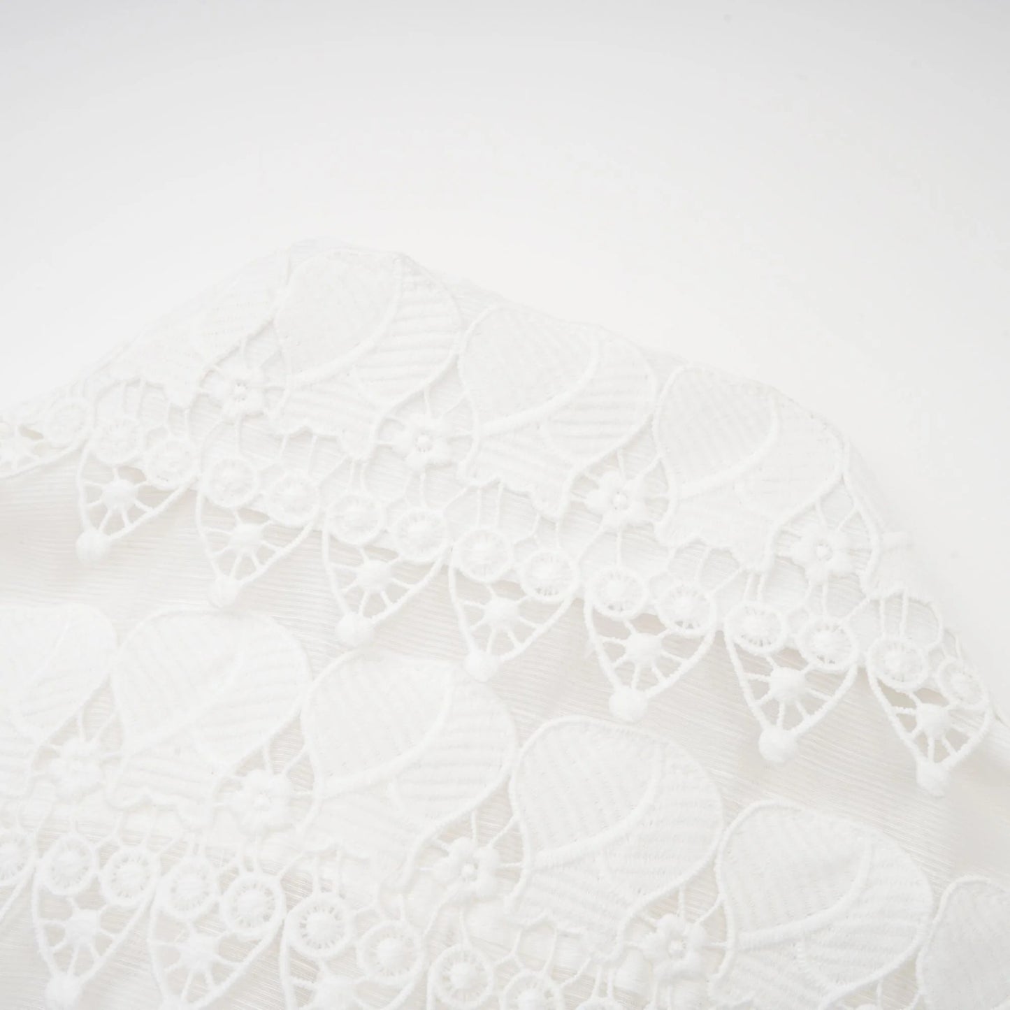 Renee White Semi-Sheer Shirt & Skirt Matching Set