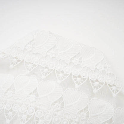 Renee White Semi-Sheer Shirt & Skirt Matching Set