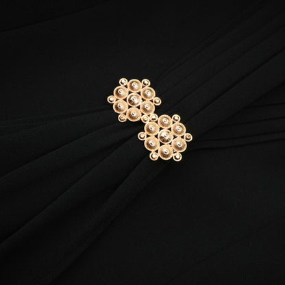 Suzanne Black Pleated Jacket & Trousers Matching Set