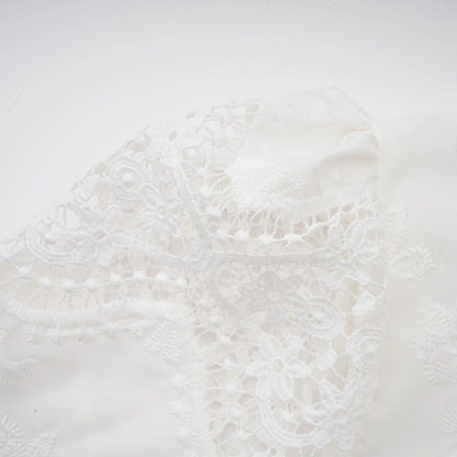 Raphaelle Lace-Trim Cut-Out Cropped Top & Trousers Matching Set