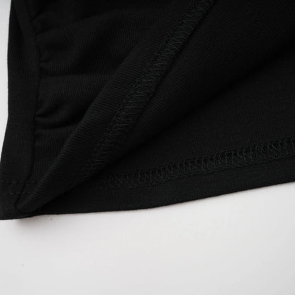 Anais Black Open-Front Gathered Top