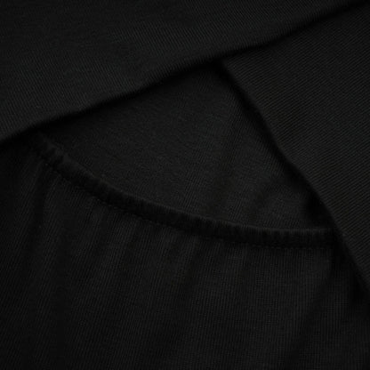 Odette Black Ruched Stretch-Jersey Top