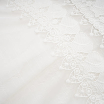 Renee White Semi-Sheer Shirt & Skirt Matching Set