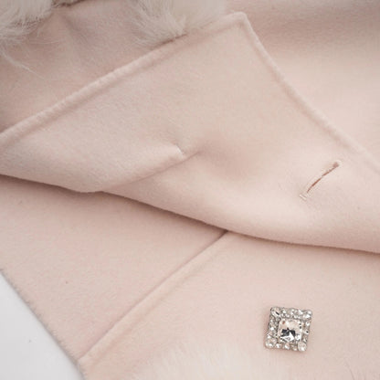 Vienne Pink Diagonal-Placket Short Coat