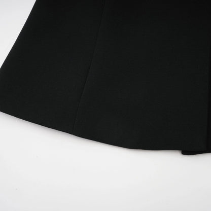 Suzanne Black Pleated Jacket & Trousers Matching Set
