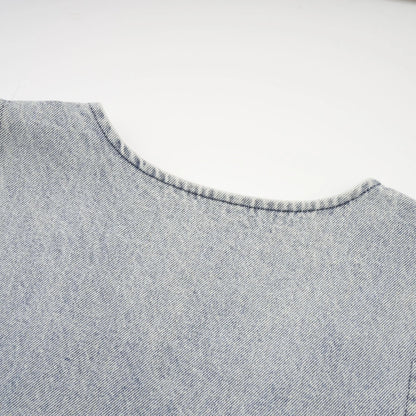 Daphne Blue Crystal Sleeveless Denim Mini Dress