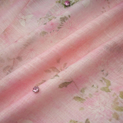Narcisse Pink Embellished Floral-Print Midi Dress