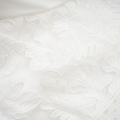 Madeleine White Panelled Embroidered Midi Dress