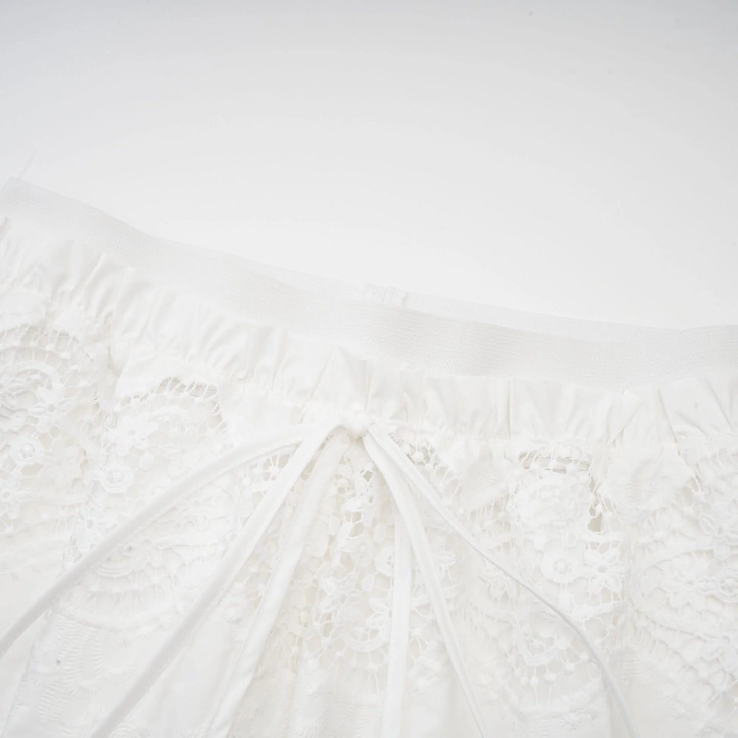 Raphaelle Lace-Trim Cut-Out Cropped Top & Trousers Matching Set