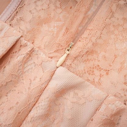 Eilis Pink Bustier Mesh Maxi Dress