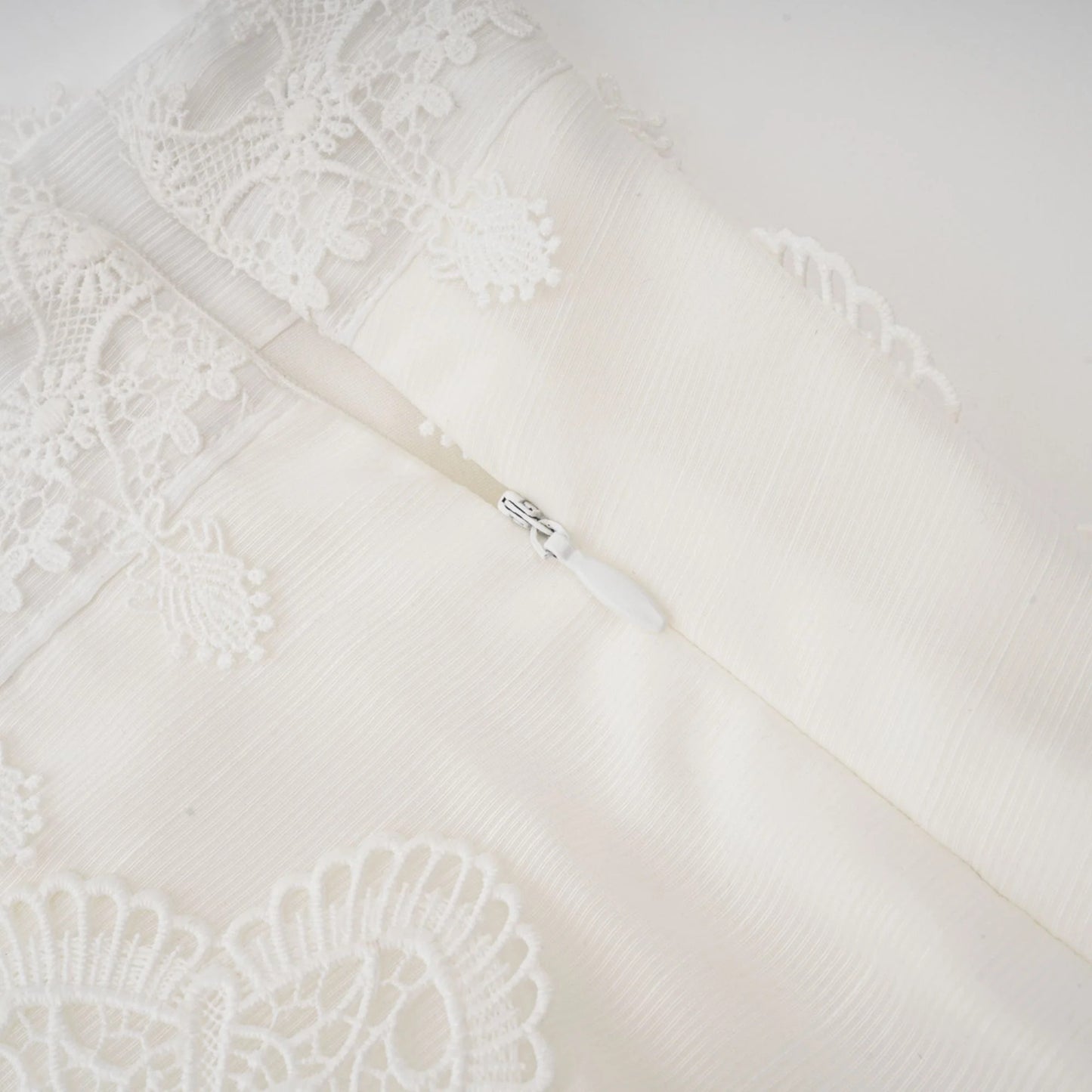 Renee White Semi-Sheer Shirt & Skirt Matching Set