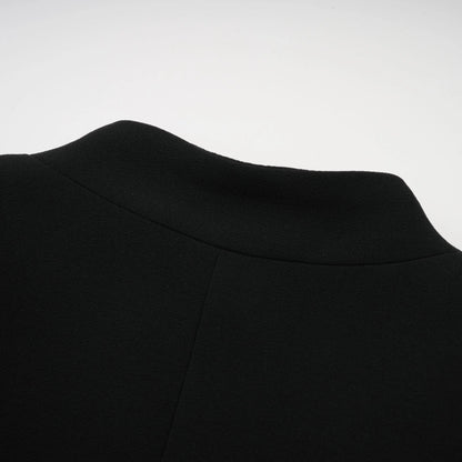 Suzanne Black Pleated Jacket & Trousers Matching Set