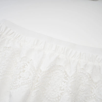 Raphaelle Lace-Trim Cut-Out Cropped Top & Trousers Matching Set