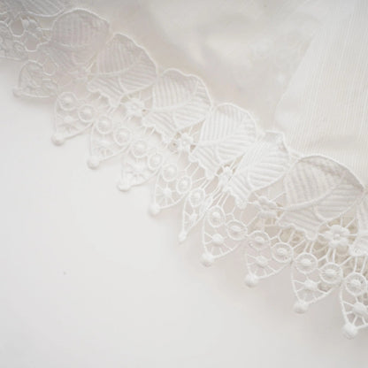 Renee White Semi-Sheer Shirt & Skirt Matching Set