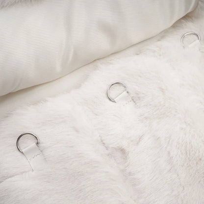Caitlin White Faux-Fur Jacket & Skirt Matching Set
