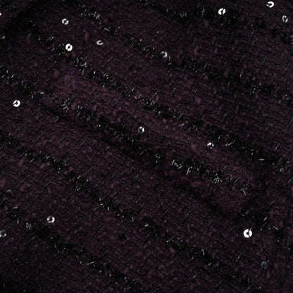 Brigitte Purple Sequined Tweed Jacket & Skirt Matching Set