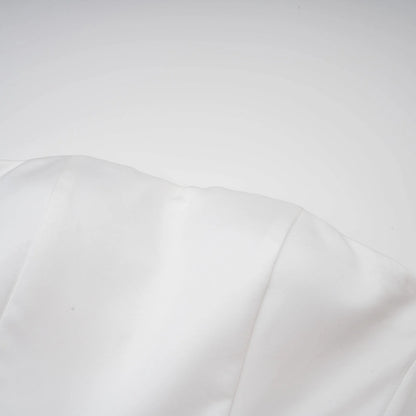 Lucie White Petal-Layered Strapless Corset Mini Dress