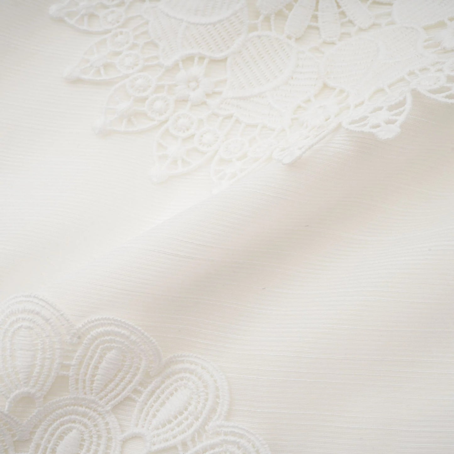 Renee White Semi-Sheer Shirt & Skirt Matching Set