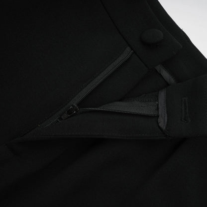 Suzanne Black Pleated Jacket & Trousers Matching Set