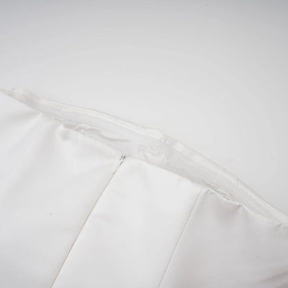 Lucie White Petal-Layered Strapless Corset Mini Dress