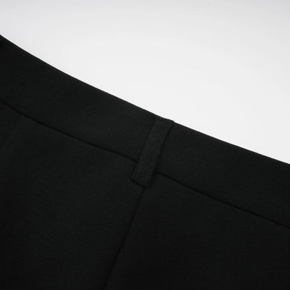 Suzanne Black Pleated Jacket & Trousers Matching Set