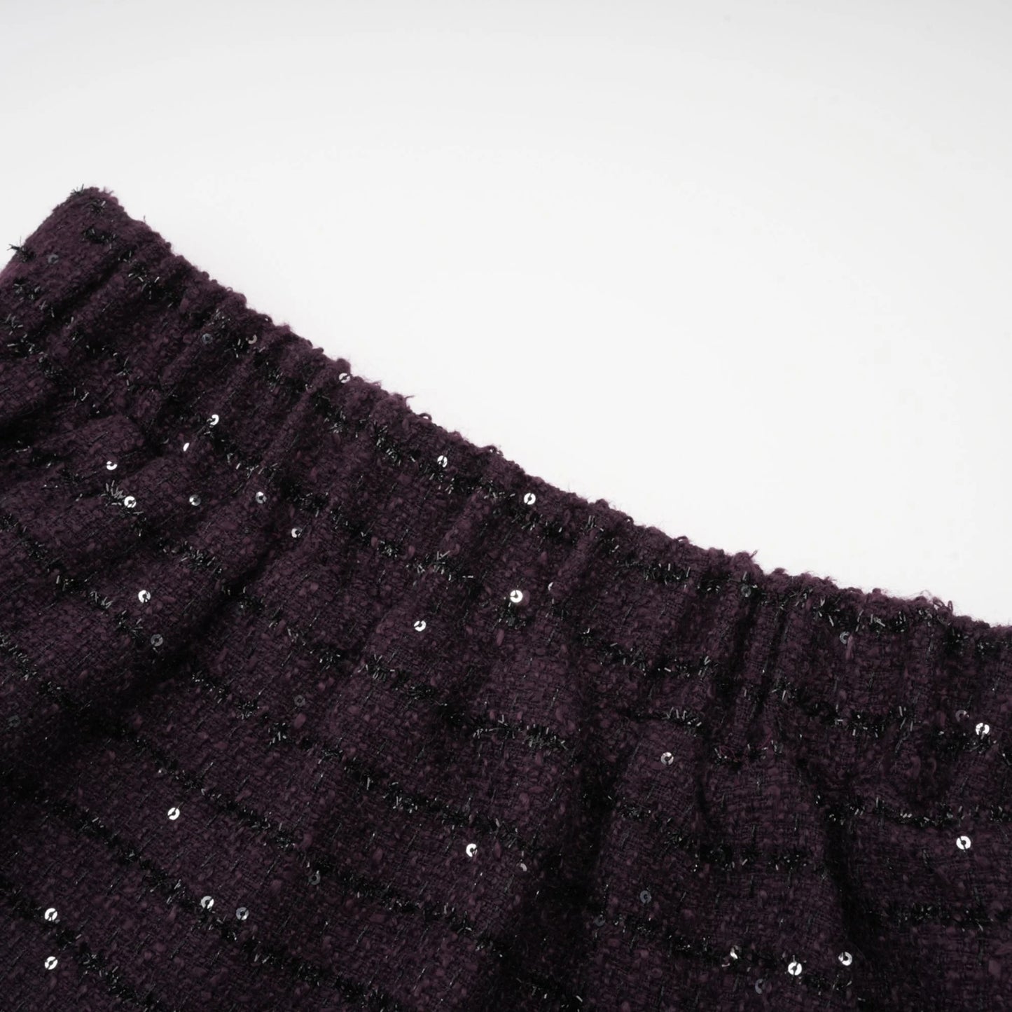 Brigitte Purple Sequined Tweed Jacket & Skirt Matching Set