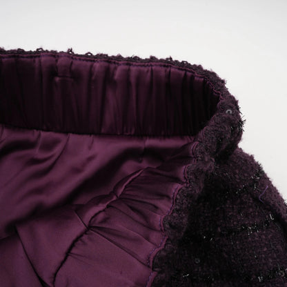 Brigitte Purple Sequined Tweed Jacket & Skirt Matching Set