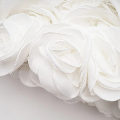 Lucie White Petal-Layered Strapless Corset Mini Dress