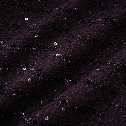 Brigitte Purple Sequined Tweed Jacket & Skirt Matching Set