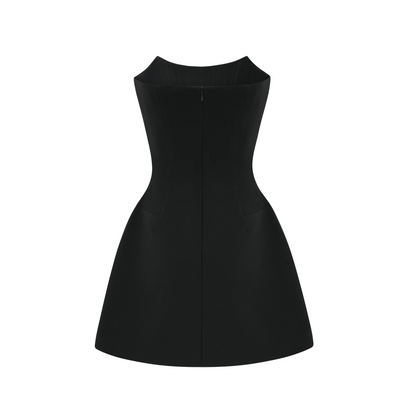 Melisande Black Embellished Mini Dress